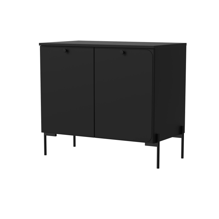 Szafka pod umywalkę nablatową MONA 80 cm czarna na metalowych nóżkach