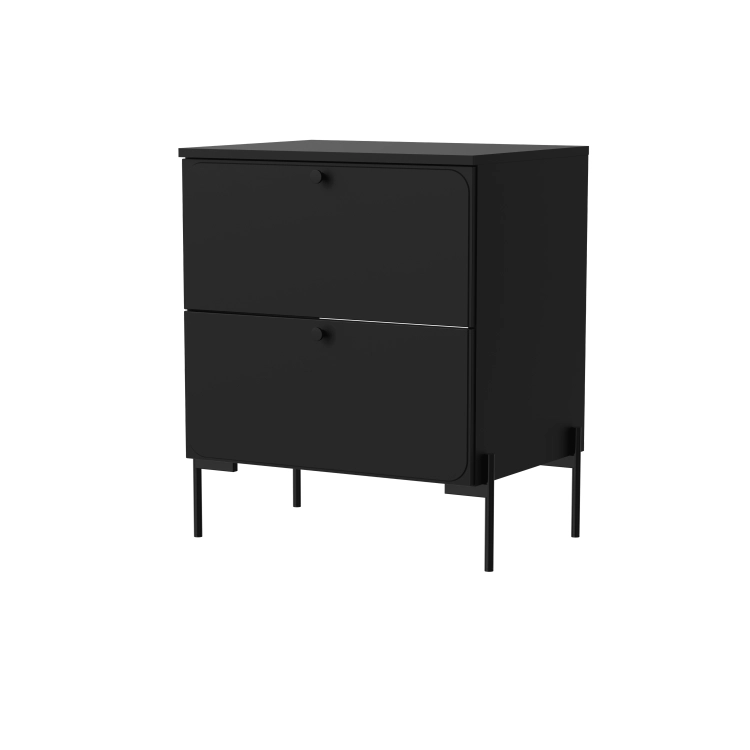 Szafka stojąca pod umywalkę MONA czarna 60 cm na metalowych nóżkach