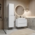 Szafka pod umywalkę biała GAJA 80 cm z dwoma wysuwanymi frontami + słupek do łazienki