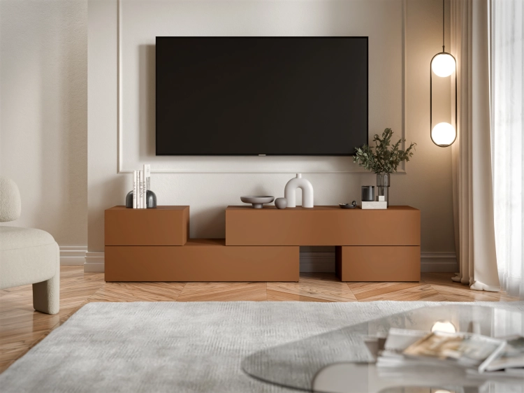Szafka pod telewizor AXIS 180 cm w kolorze cegła