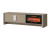 Szafka pod telewizor z kominkiem NOYA z marmurowym detalem