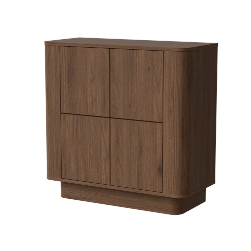 Komoda orzech DARCO 80 cm z czterema frontami
