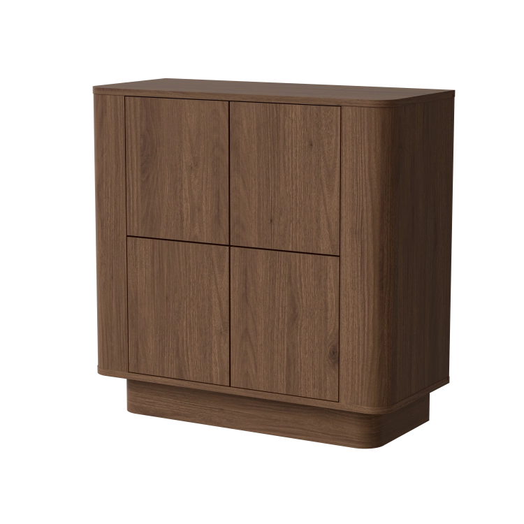 Komoda orzech DARCO 80 cm z czterema frontami
