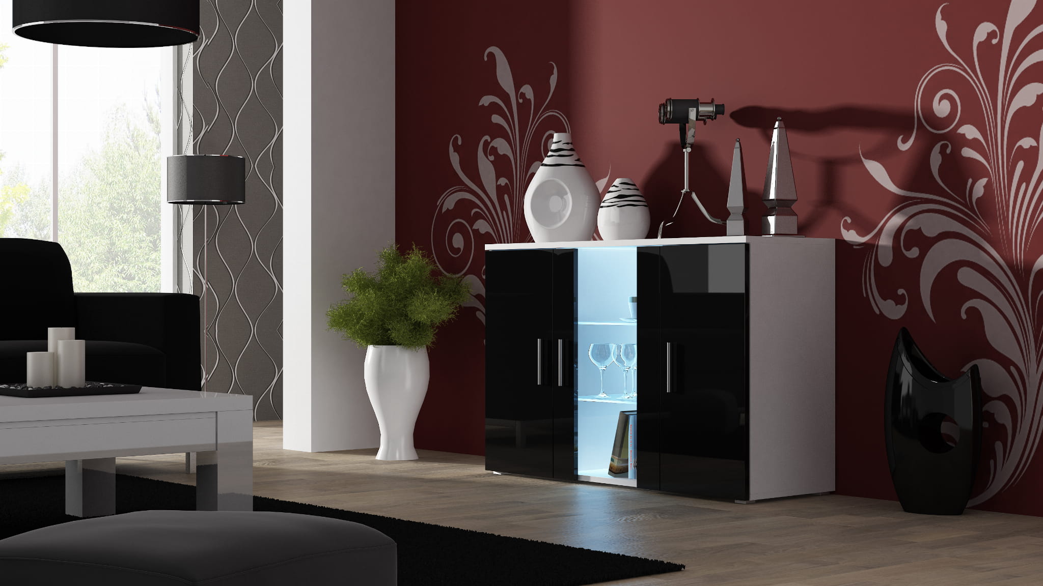 Jaka szerokość komody do salonu – jak dopasować komodę do ściany